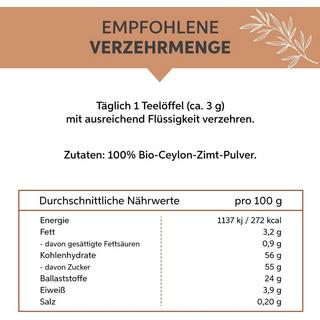 Eltabia  Bio Ceylon Zimt Pulver 