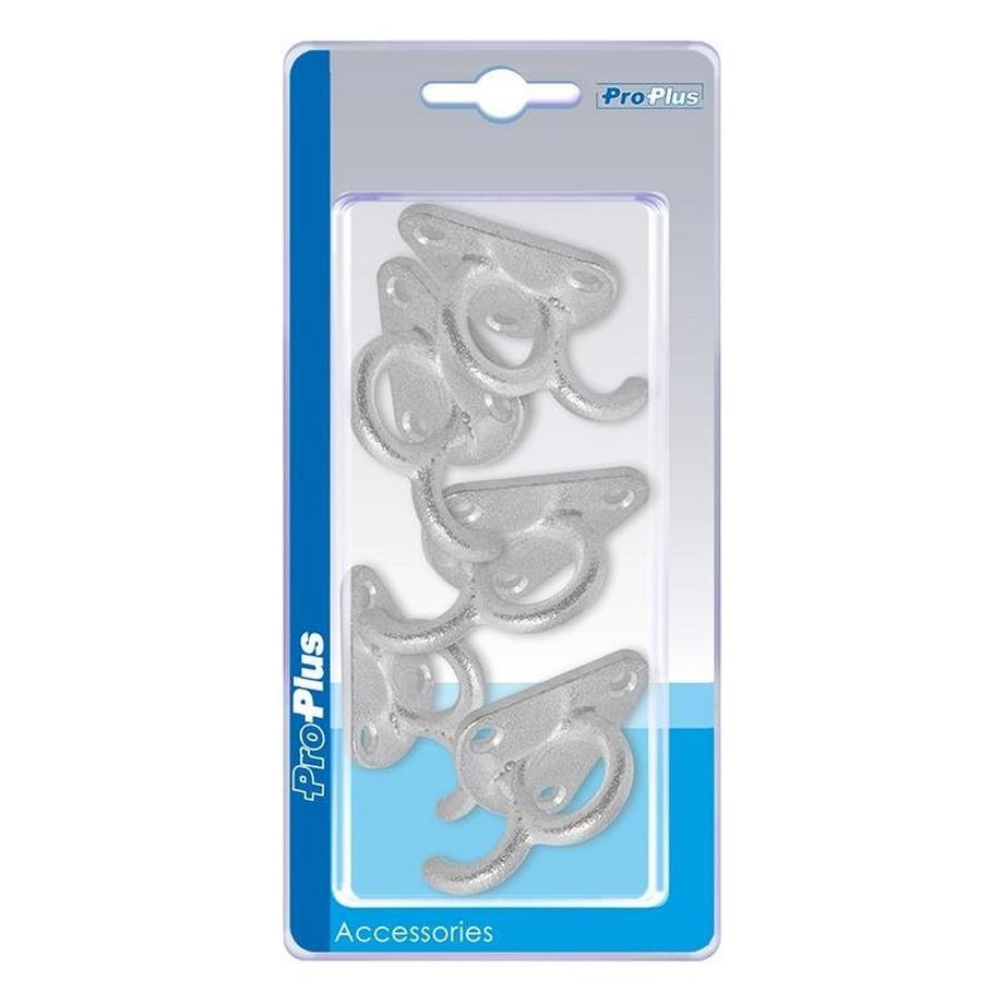 Gancio per corda in metallo con occhiello 70x45mm 5 pezzi in blister