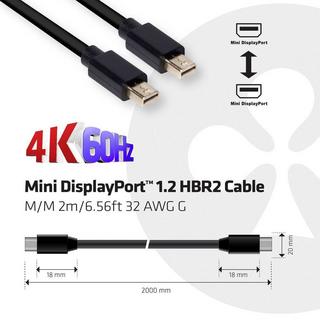 Club3D  Club 3D Mini DisplayPort 1.2 HBR2 - Kabel - DigitalDisplayVideo 