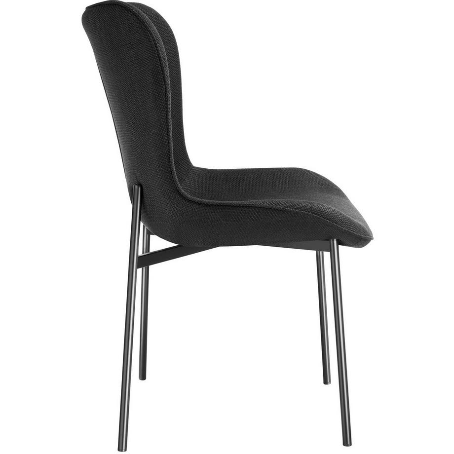 Tectake Chaise rembourrée TESSA forme ergonomique avec dossier haut  