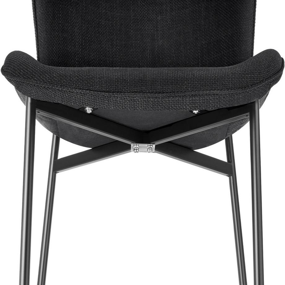Tectake Chaise rembourrée TESSA forme ergonomique avec dossier haut  