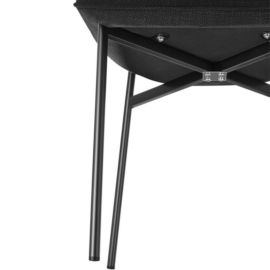 Tectake Chaise rembourrée TESSA forme ergonomique avec dossier haut  