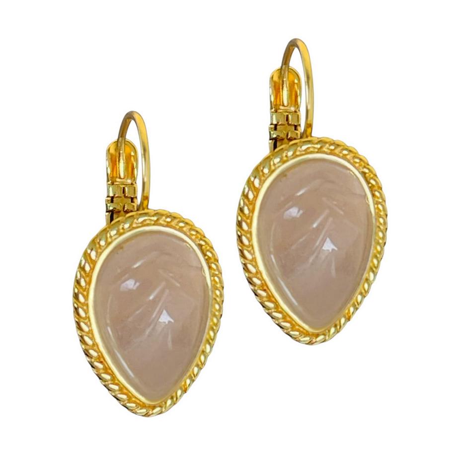 Steinkult  Boucles d'oreilles Quartz rose Linda 