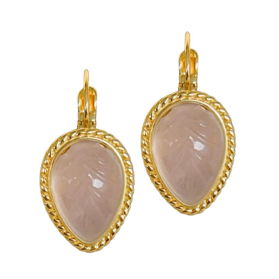 Steinkult  Boucles d'oreilles Quartz rose Linda 