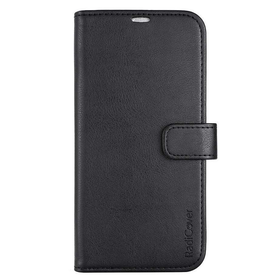 RADICOVER Flipcover 3 cartes Anti Radiation iPhone 14 Plus 6,7" Noir PU RFID