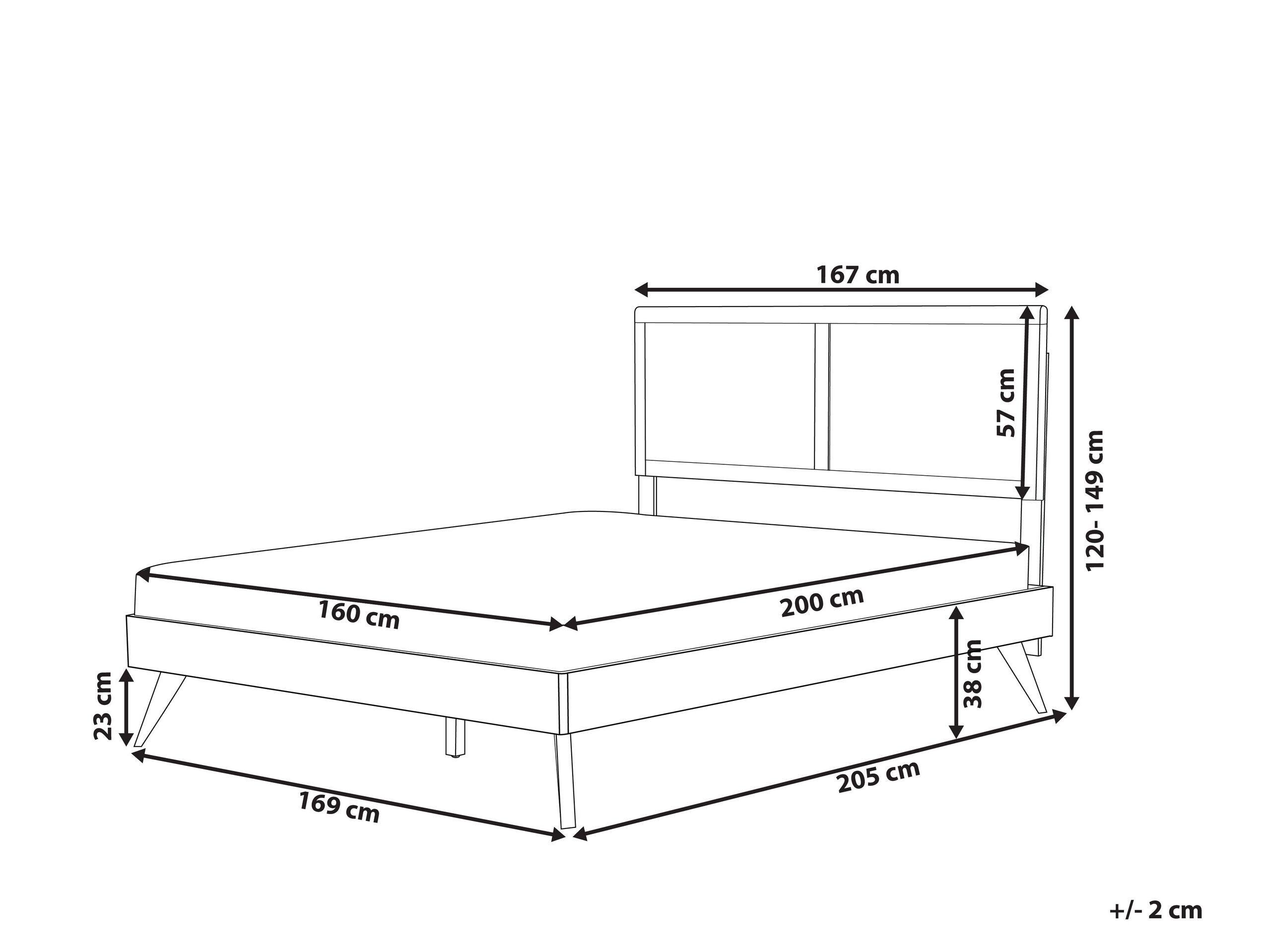 Beliani Bett mit Lattenrost aus MDF-Platte Rustikal ISTRES  