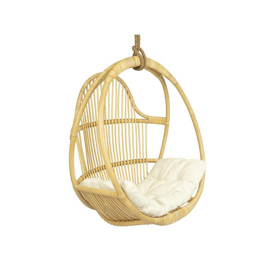 Vente-unique Fauteuil suspendu en rotin naturel BRIANNA  