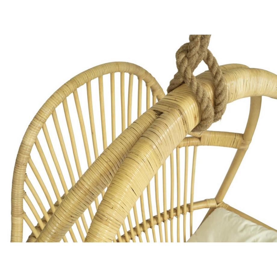 Vente-unique Fauteuil suspendu en rotin naturel BRIANNA  