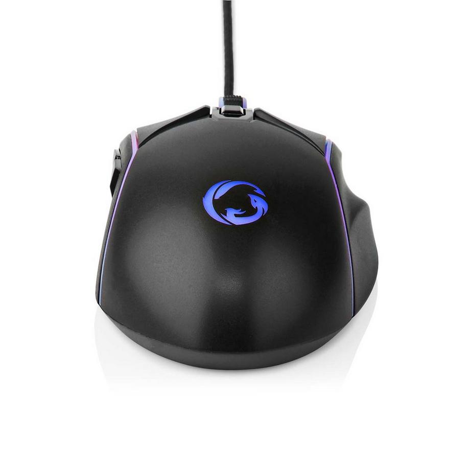 Nedis  Mouse da gioco | Con cavo | 800 / 1200 / 2400 / 3200 / 4800 / 7200 dpi | DPI regolabile | Numero di pulsanti: 6 | Mano destra | 1,50 m | LED 