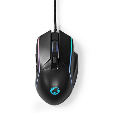Mouse da gioco | Con cavo | 800 / 1200 / 2400 / 3200 / 4800 / 7200 dpi | DPI regolabile | Numero di pulsanti: 6 | Mano destra | 1,50 m | LED