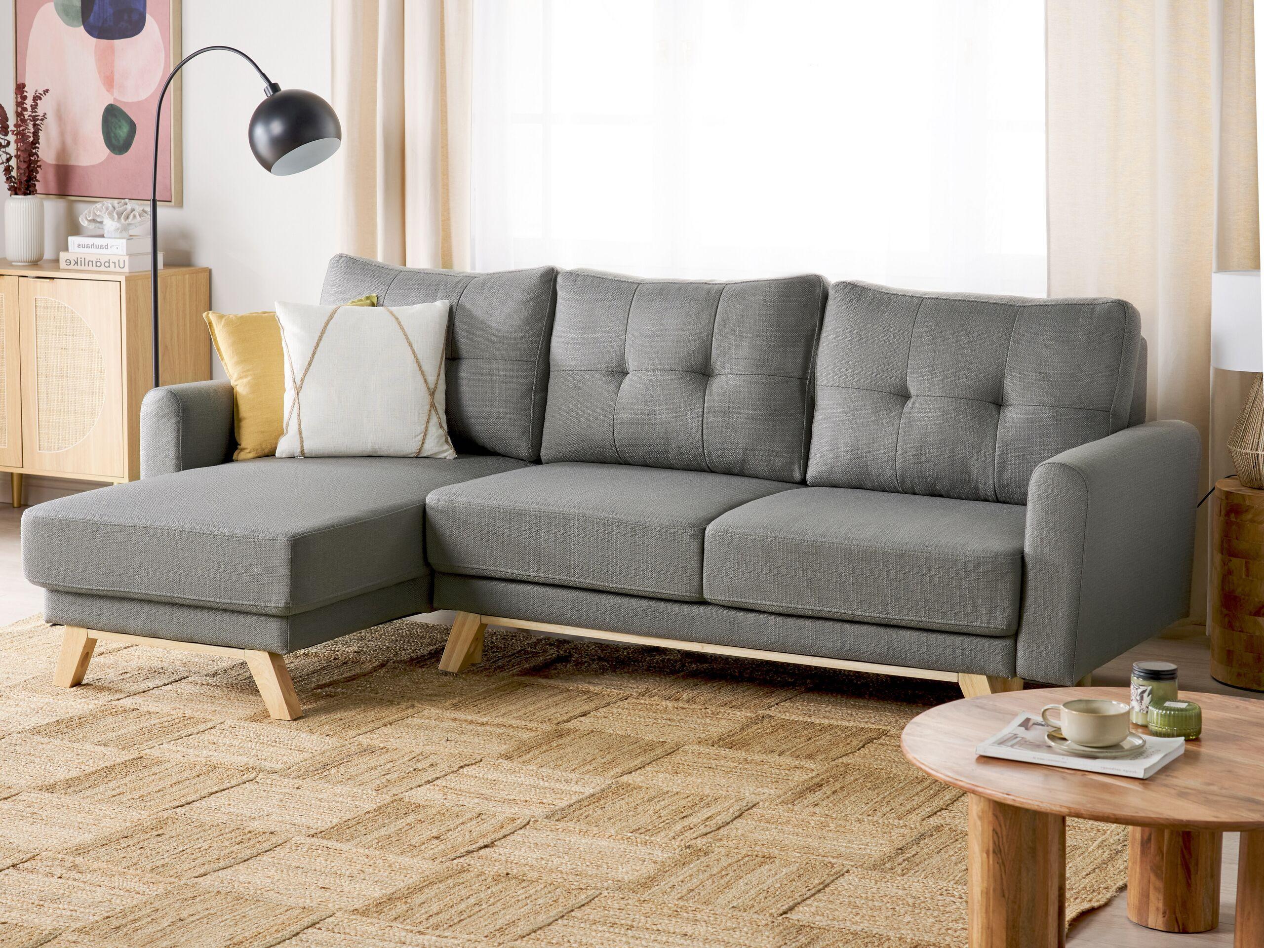 Beliani Ecksofa aus Polyester Skandinavisch SIRO  