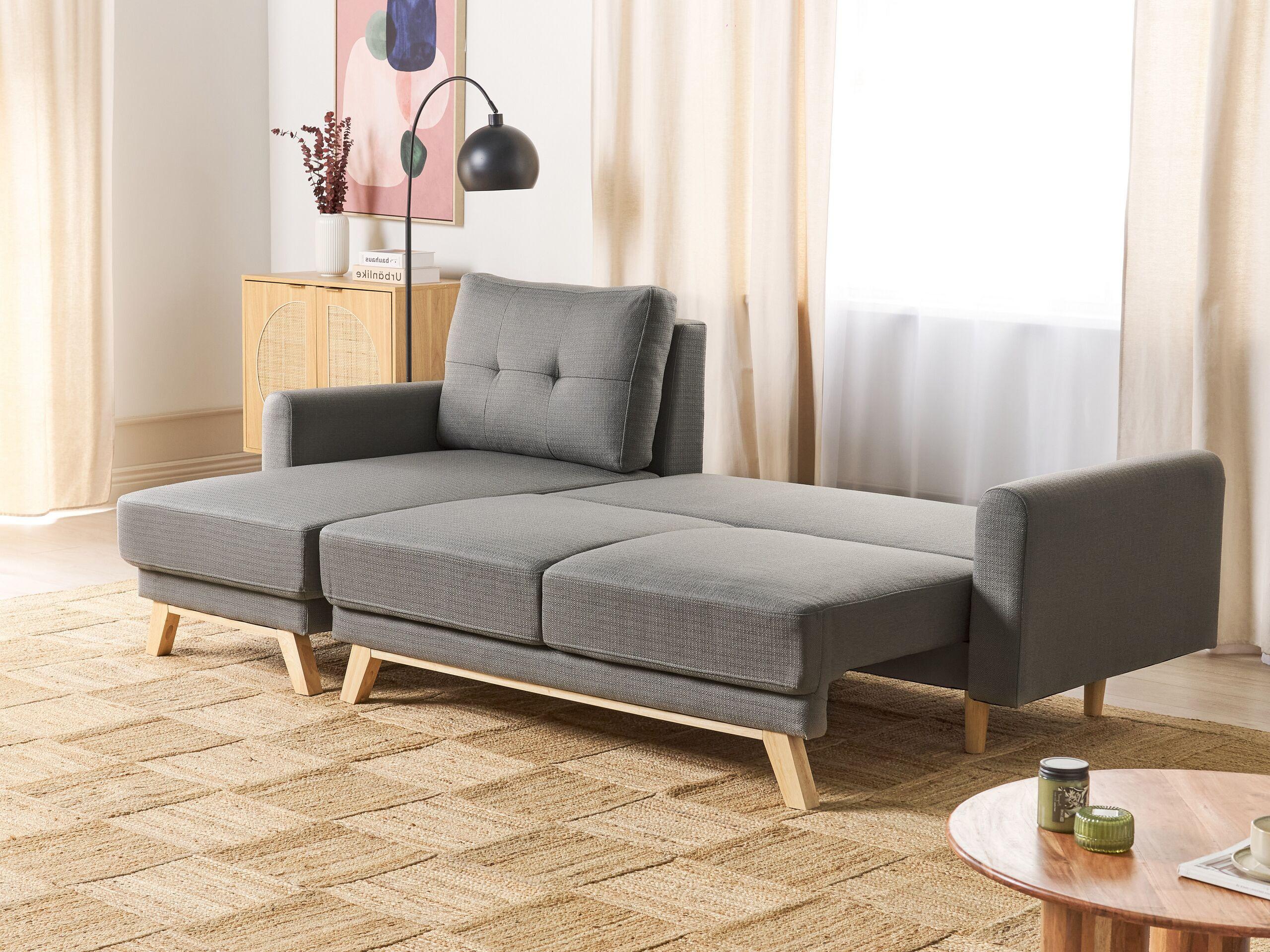 Beliani Ecksofa aus Polyester Skandinavisch SIRO  