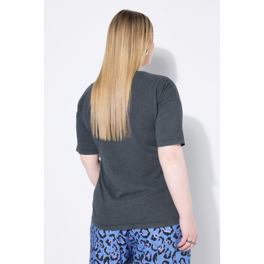 Studio Untold T-shirt Oversize Stile Vintage Stampa Leopardata  