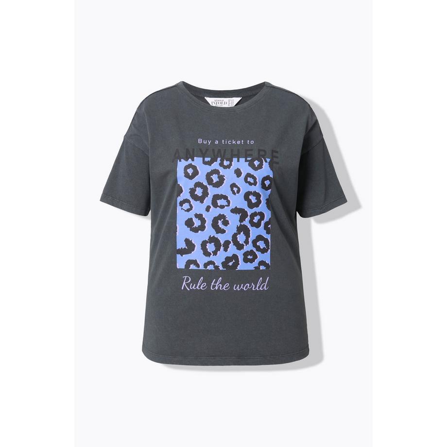 Studio Untold T-shirt Oversize Stile Vintage Stampa Leopardata  