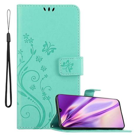 Cadorabo  Hülle für Samsung Galaxy A70  A70s Blumen Design Magnetverschluss 