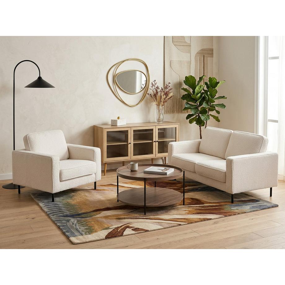 Beliani Wohnzimmer Set aus Bouclé  SAVALEN  