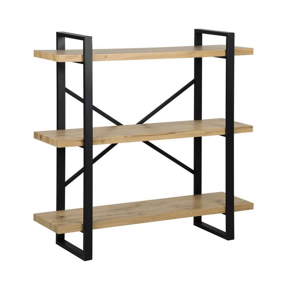 Beliani Regal mit 3 Ebenen aus MDF-Platte Industriell TIMBER  