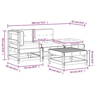 VidaXL Garten lounge set holz  