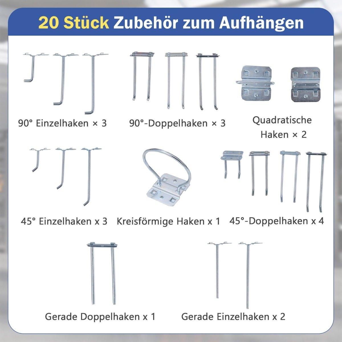Northio Etabli 81 x 41 cm Table de travail capacité de charge 225 kg avec paroi perforée et amp; Tiroirs et amp; étagères noires  