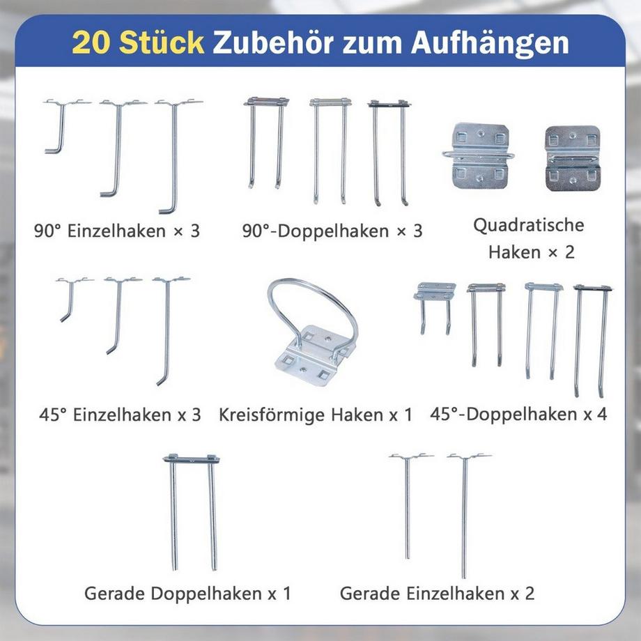 Northio Werkbank 81 x 41 cm 225 kg Tragkraft Arbeitstisch mit Lochwand & Schubladen & regalen Schwarz  