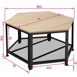 Tectake Table basse NORWICH Style Vintage 86,5x75x46,5cm  