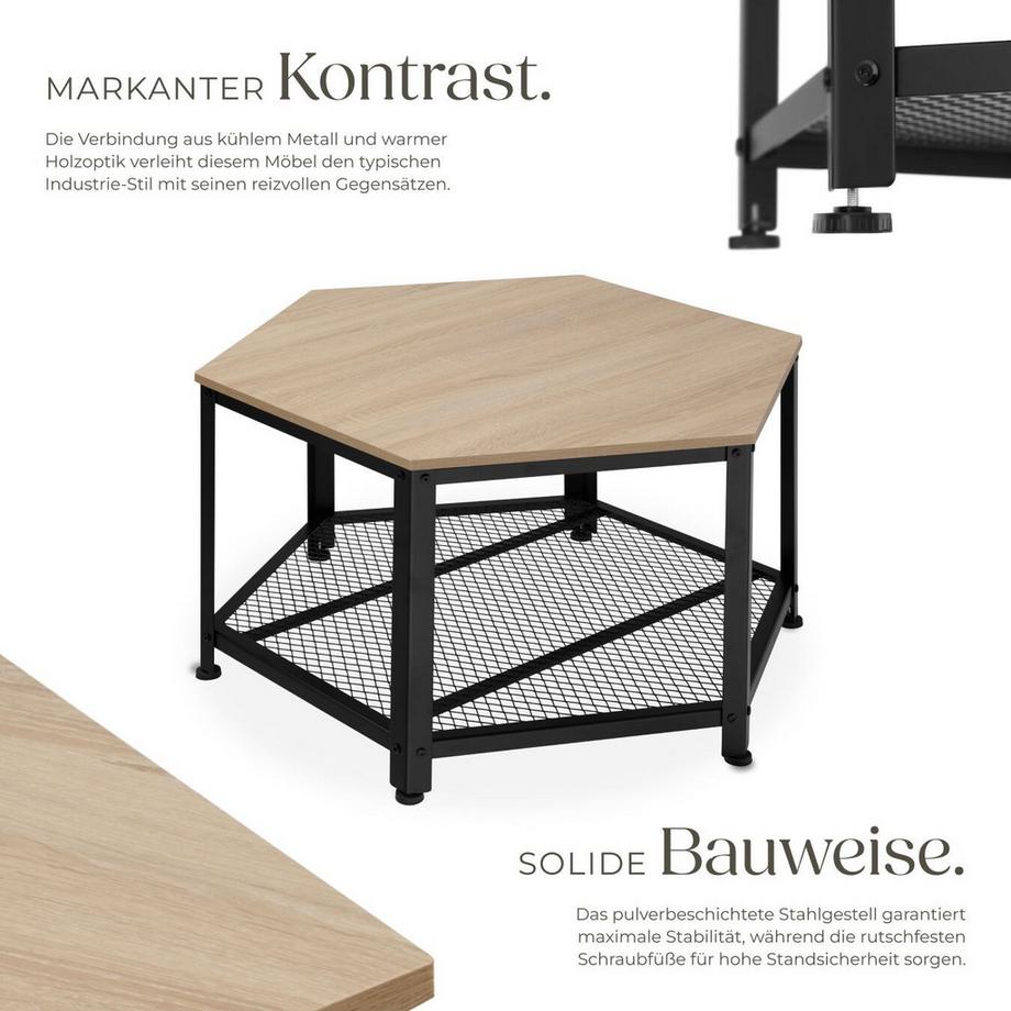 Tectake Tavolino da salotto Norwich stile industriale  