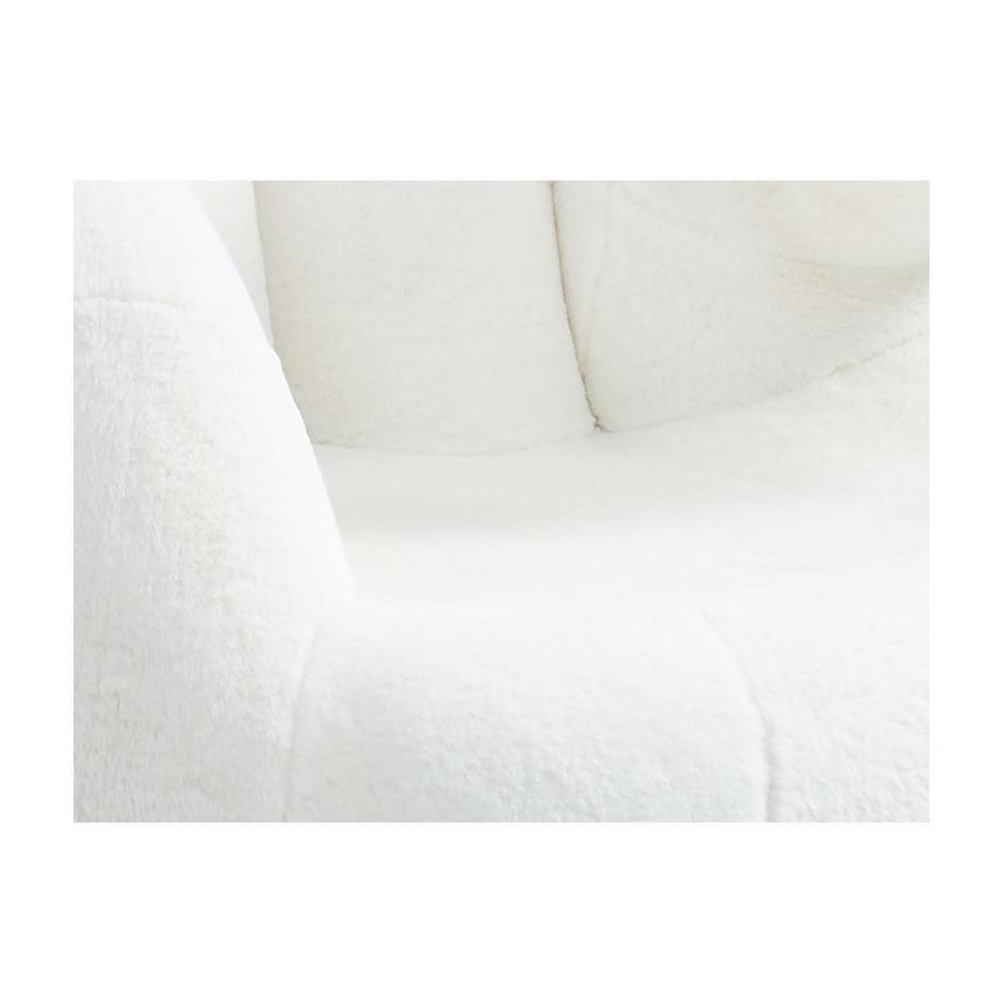 Vente-unique Fauteuil main pivotant CATCHY en fausse fourrure  