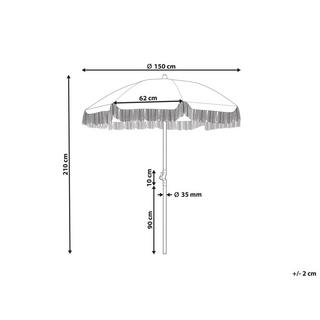 Beliani Sonnenschirm aus Stoff MONDELLO  