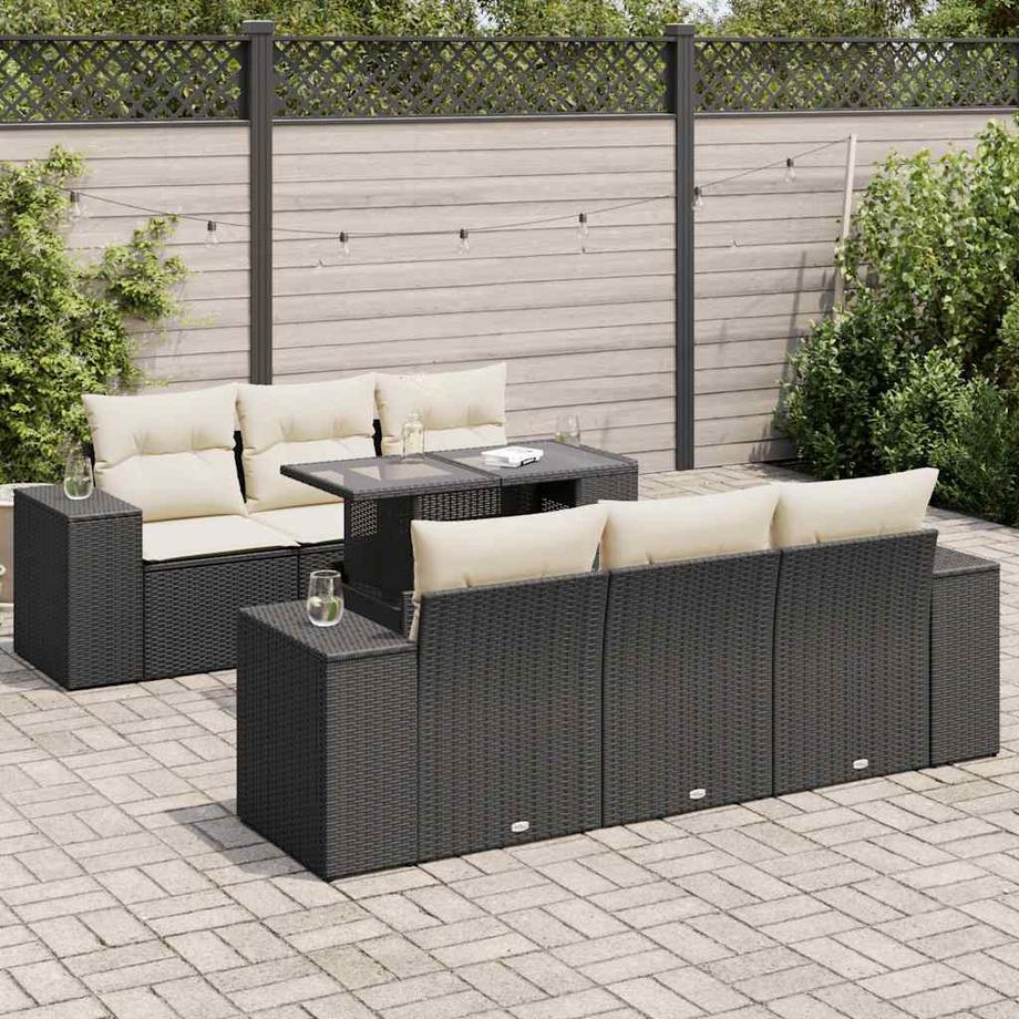 VidaXL Ensemble de canapés de jardin rotin synthétique  