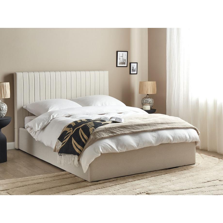 Beliani Letto contenitore en Tessuto  VION  