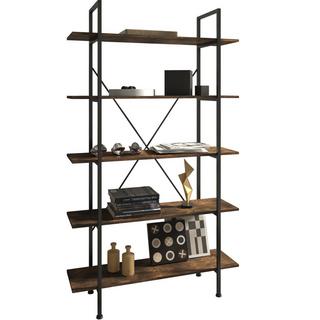 Tectake Etagère bibliothèque GLASGOW style industriel 106 x 34,5 x 179,5 cm  