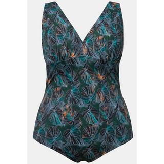 Ulla Popken  Maillot de bain avec bonnets souples, doublure Powermesh, motif jungle 