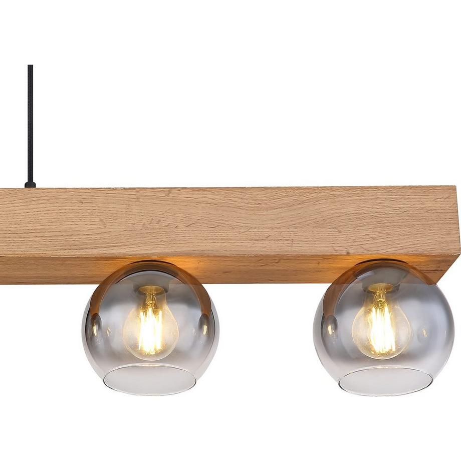 mutoni Lampe à suspension Moitas métal noir mat 5xE27  