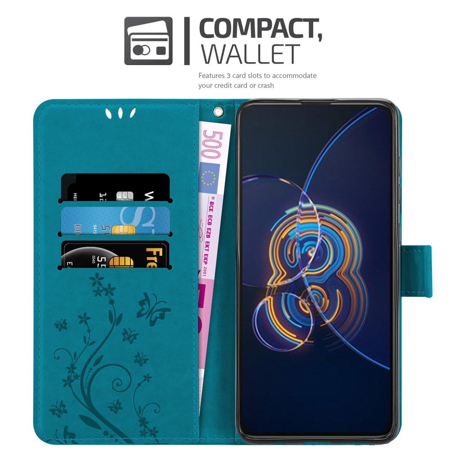 Cadorabo  Hülle für Asus ZenFone 8 FLIP Blumen Design Magnetverschluss 