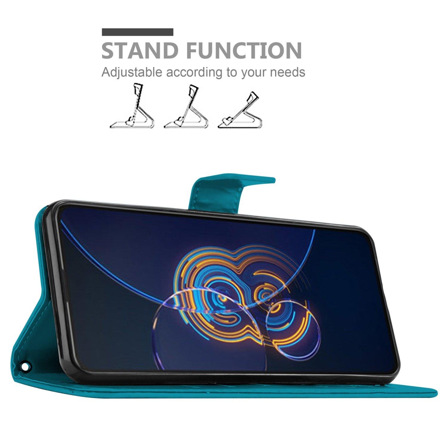 Cadorabo  Hülle für Asus ZenFone 8 FLIP Blumen Design Magnetverschluss 