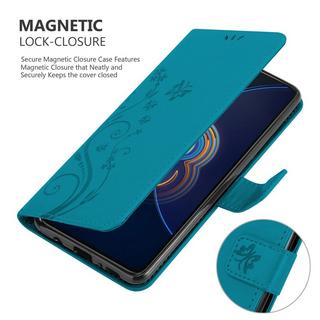 Cadorabo  Housse compatible avec Asus ZenFone 8 FLIP - Coque de protection au design floral avec fermeture magnétique, fonction de support et emplacements pour cartes 