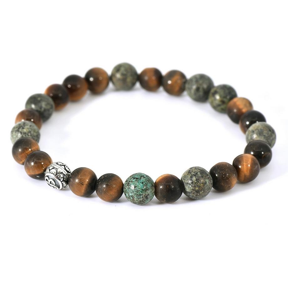 Balibay  Marin  Armband mit matten Tigeraugen und Jaspis 