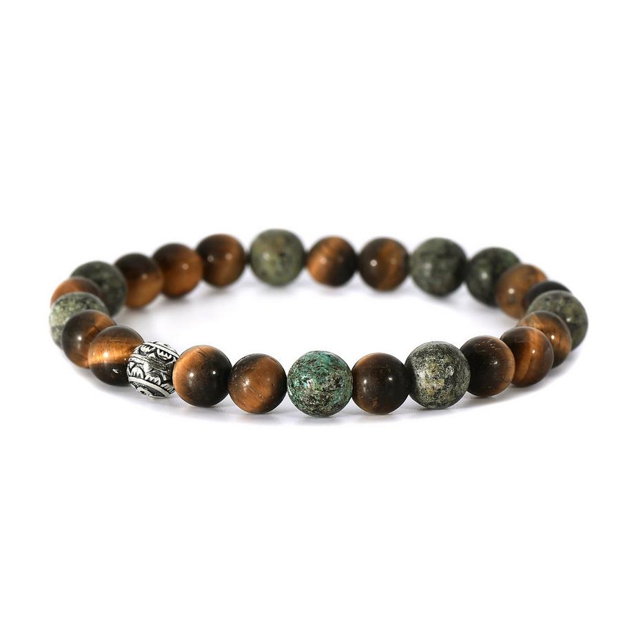 Marin  Armband mit matten Tigeraugen und Jaspis