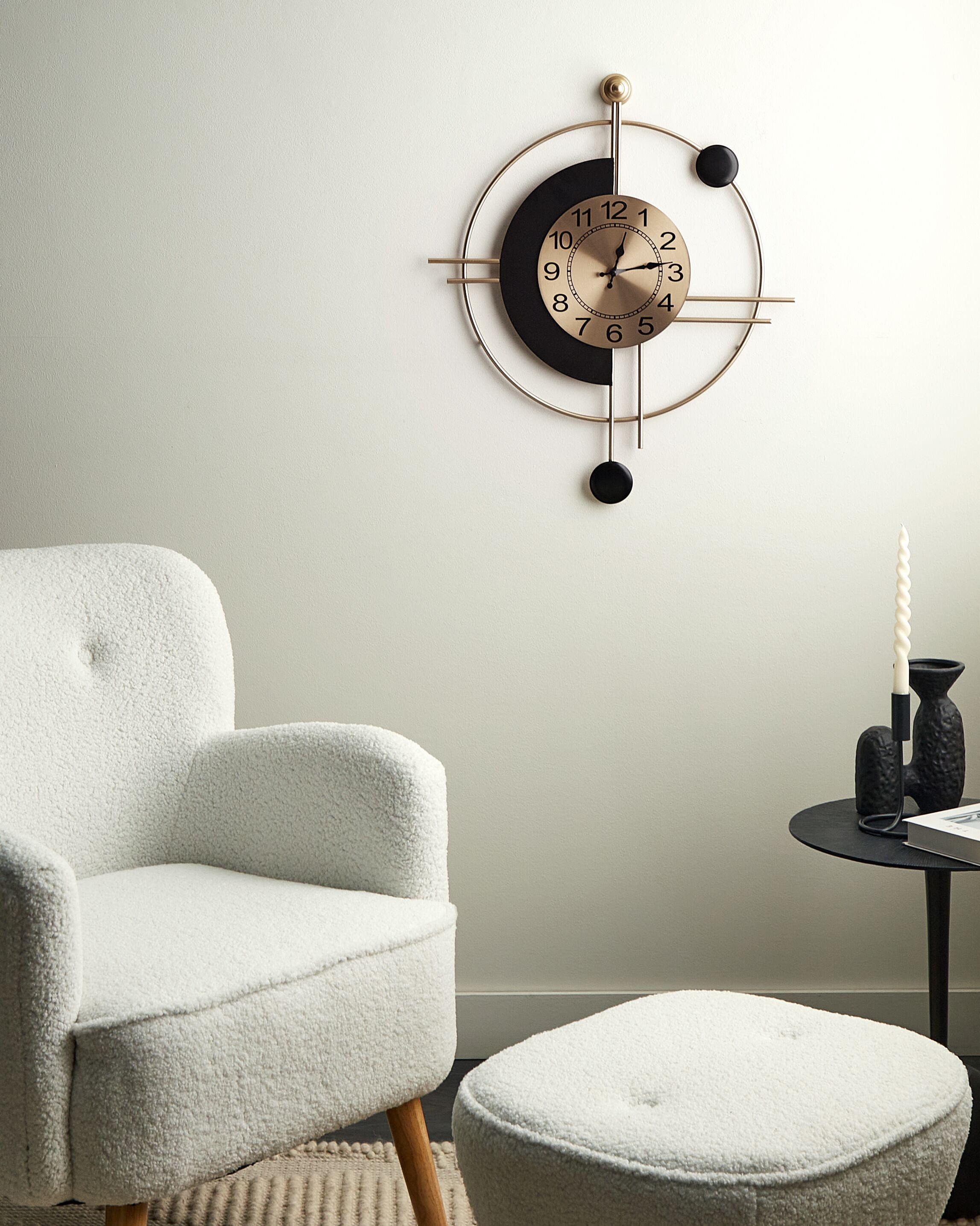 Beliani Horloge murale en Métal Rétro ALLOGNY  