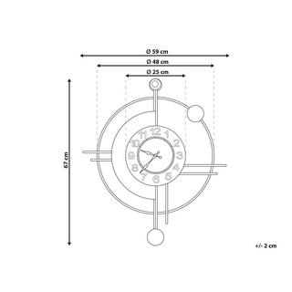 Beliani Horloge murale en Métal Rétro ALLOGNY  