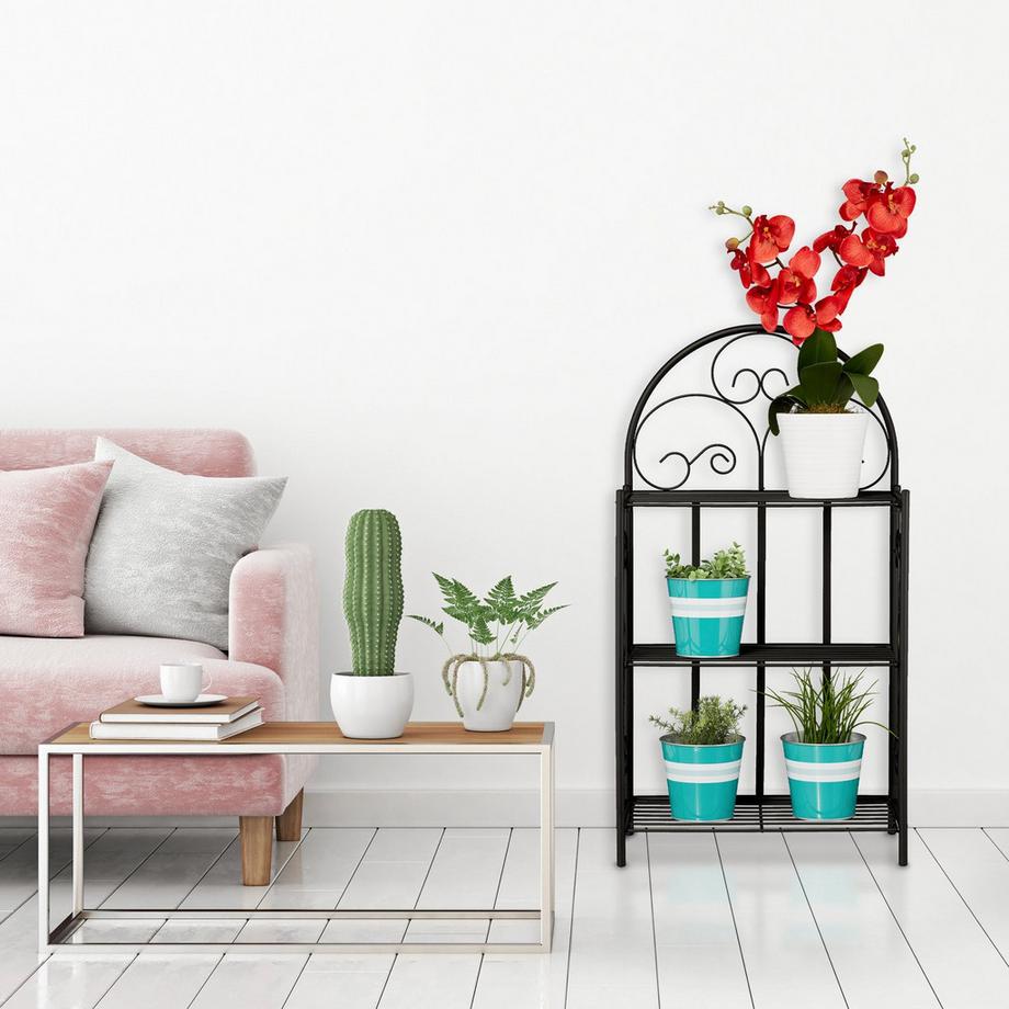 Northio Klappbarer Blumenständer aus Metall  