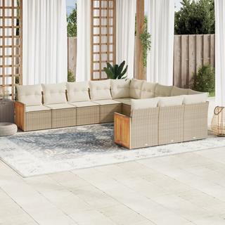 VidaXL set divano da giardino Polirattan  