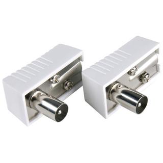 Nedis  Coaxial mâle / mâle blanc 