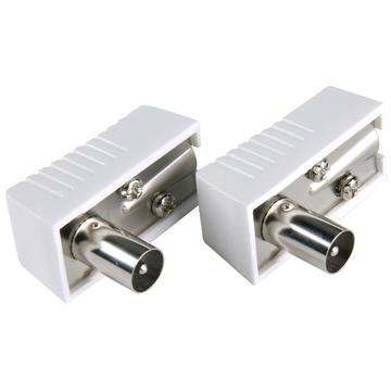 Coaxial mâle / mâle blanc