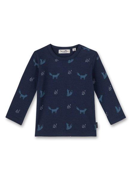 Image of Baby Jungen Shirt Clever Fox Allover Unisex Blau 80