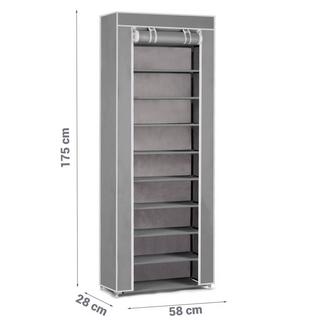 B2X Textilschuhschrank Massido - Grau  