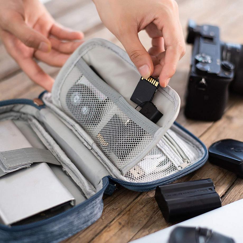 Only-bags.store  Kabelorganisationstasche flach kleine elektronische Tasche Organizer Kabeltasche 