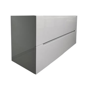 Waschbeckenunterschrank hängend - Grau - B120 x H57 cm - SELITA