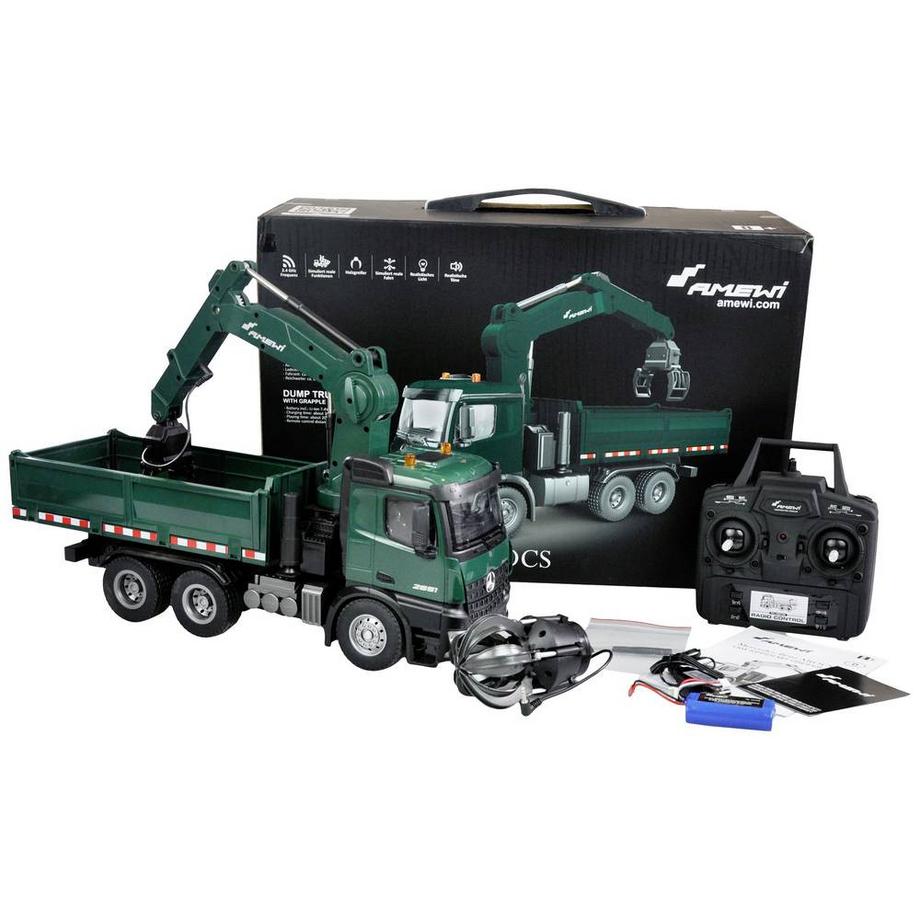 Amewi  Mercedes-Benz Arocs Kranwagen mit Kipper RTR 