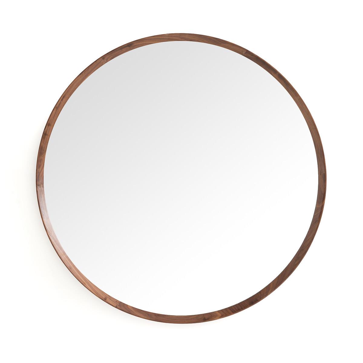 AM.PM Miroir rond noyer massif  